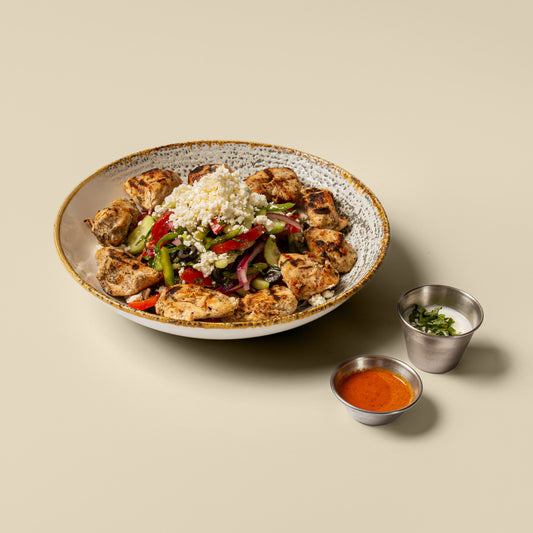 Ensalada Árabe  con Pollo Kebab.