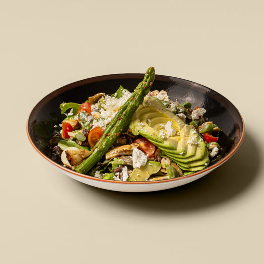 Ensalada de Aguacate, Queso Feta y Palmito